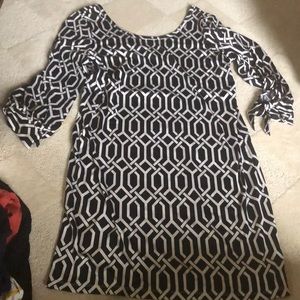NEW Mud Pie Size Large Black/White dress